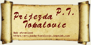 Prijezda Topalović vizit kartica